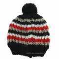 Nette Pom Pom stricken Hut Freie Strickmuster Hut Beanie